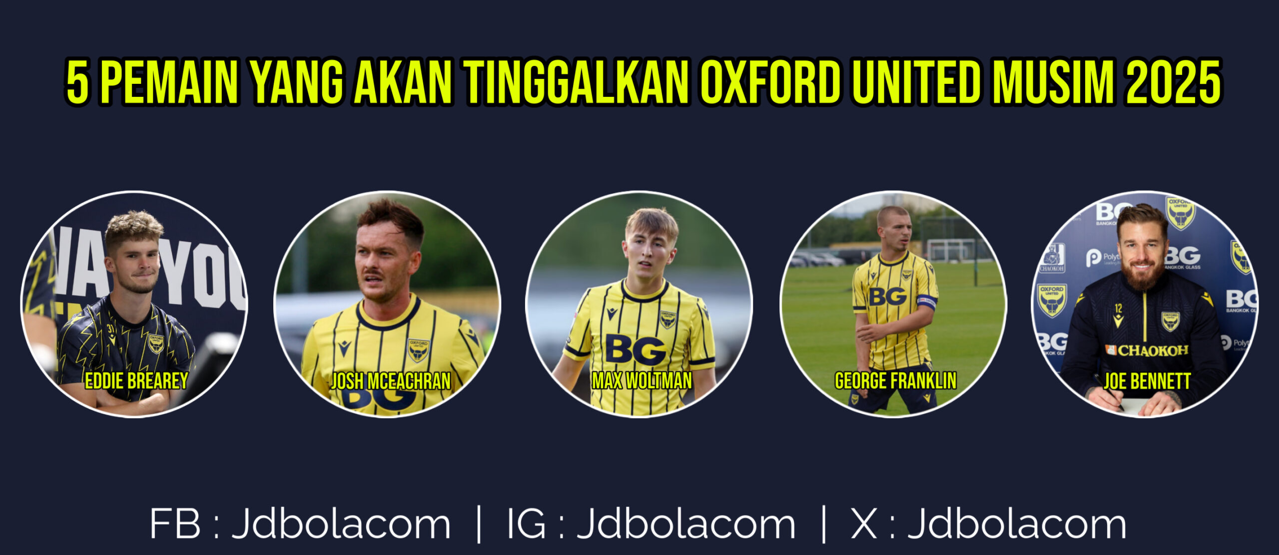 Oxford United telah mengumumkan pemain yang dilepas