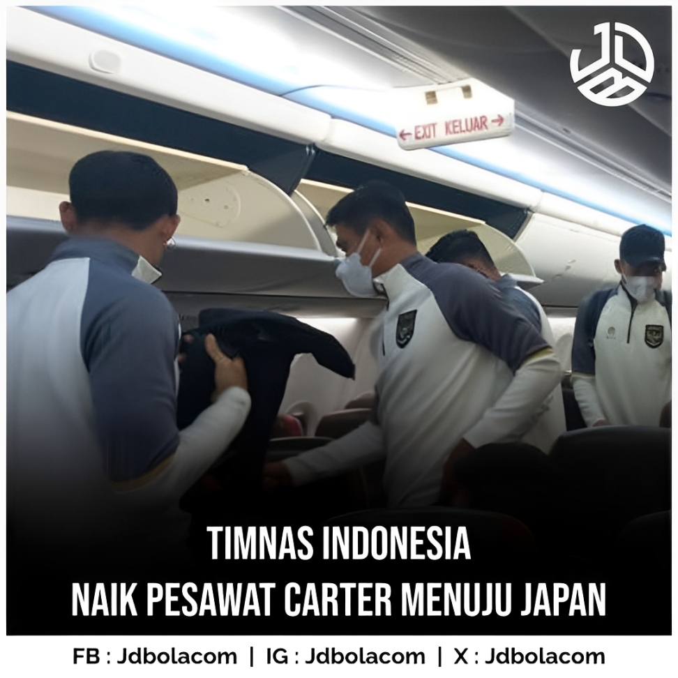 Timnas Indonesia Naik Pesawat Carter Menuju Japan
