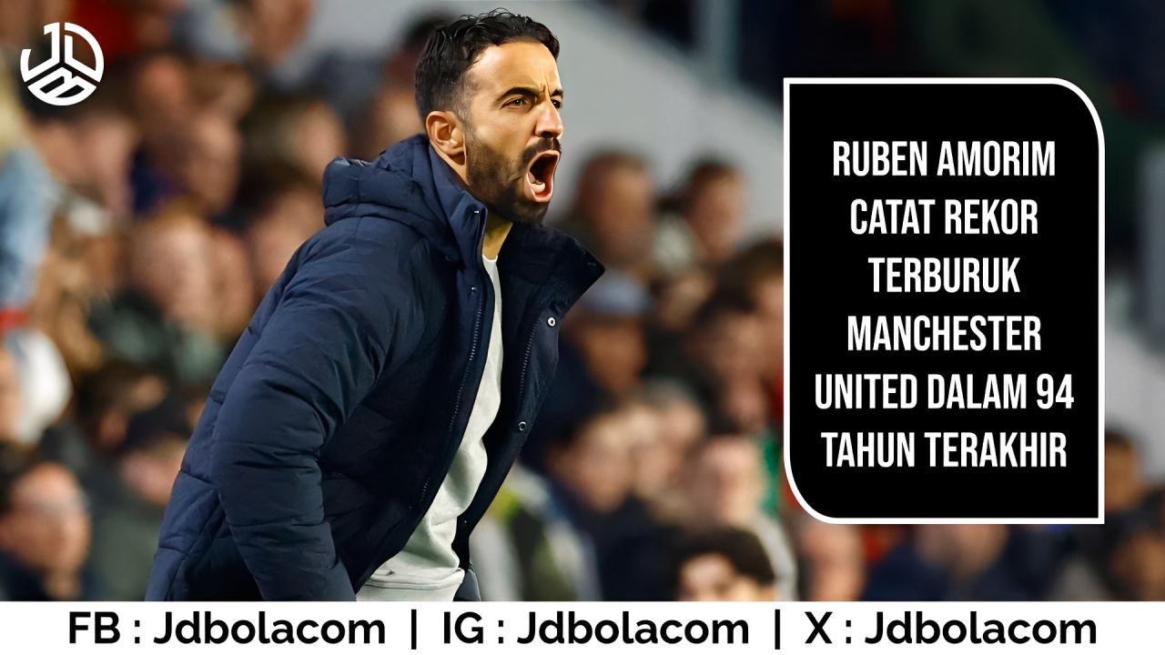 Ruben Amorim Catat Rekor Terburuk Manchester United dalam 94 Tahun Terakhir