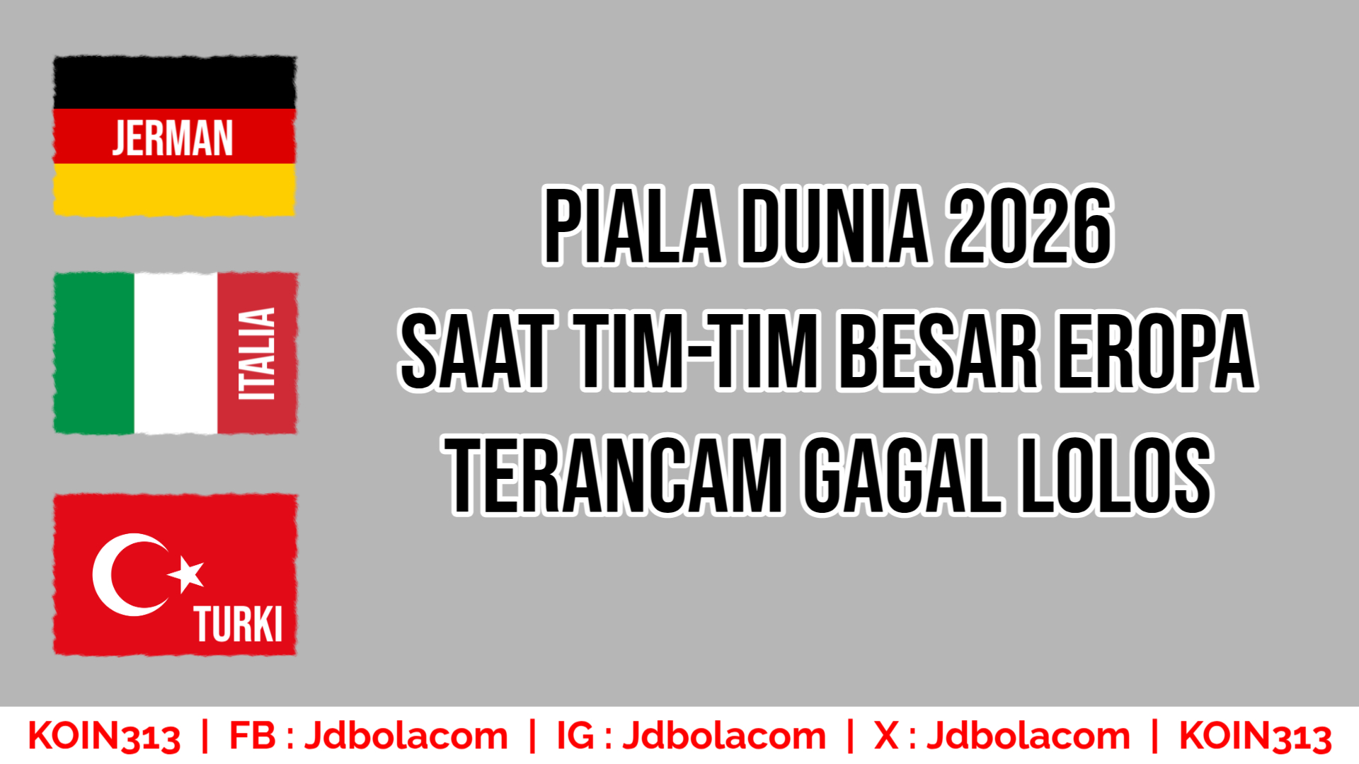 Piala Dunia 2026: Saat Tim-Tim Besar Eropa Terancam Gagal Lolos