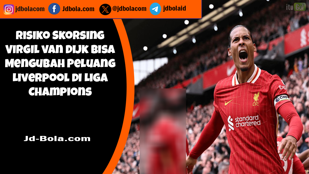 Risiko Skorsing Virgil van Dijk Bisa Mengubah Peluang Liverpool di Liga Champions